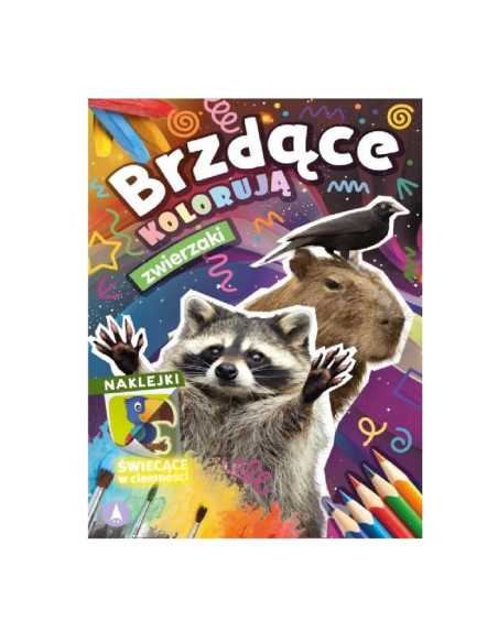 DZIELNYPACJENT.EU|KOLOROWANKA Z NAKLEJKAMI "Brzdące kolorują zwierzaki w ZOO" (naklejki świecące w ciemności)|9788382078336