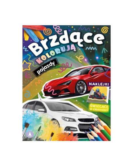 DZIELNYPACJENT.EU|KOLOROWANKA Z NAKLEJKAMI "Brzdące kolorują pojazdy" (naklejki świecące w ciemności)|9788382078343