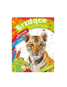 DZIELNYPACJENT.EU|KOLOROWANKA Z NAKLEJKAMI Brzdące kolorują zwierzaki w ZOO""|9788379158676