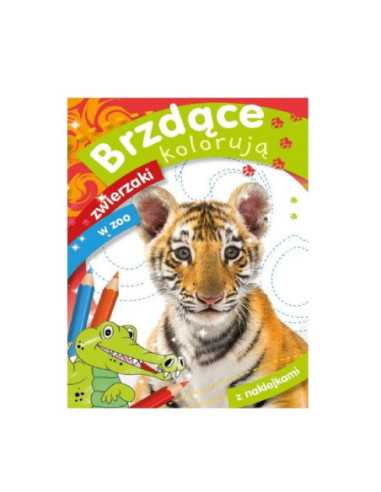 DZIELNYPACJENT.EU|KOLOROWANKA Z NAKLEJKAMI Brzdące kolorują zwierzaki w ZOO""|9788379158676