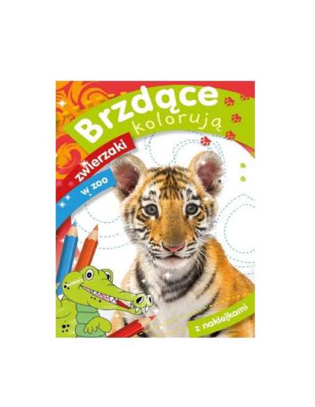 DZIELNYPACJENT.EU|KOLOROWANKA Z NAKLEJKAMI Brzdące kolorują zwierzaki w ZOO""|9788379158676