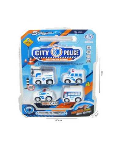 DZIELNYPACJENT.EU|POJAZDY "CITY - POLICE" - 4 szt.|5902447049305