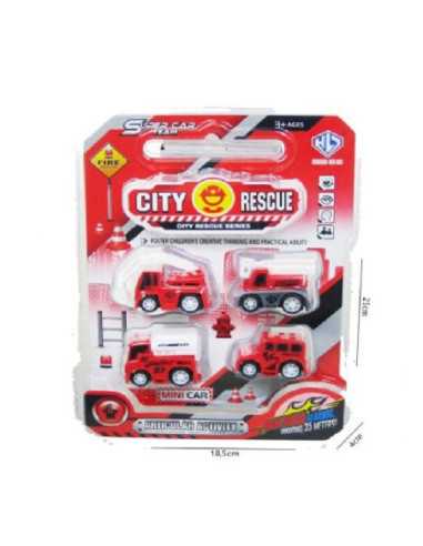 DZIELNYPACJENT.EU|POJAZDY "CITY - FIRE" - 4 szt.|5902447049312