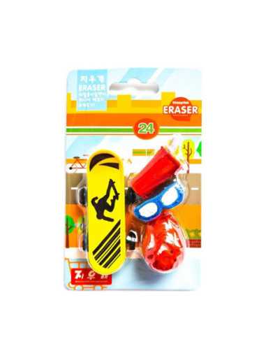 DZIELNYPACJENT.EU|GUMKI SZKOLNE "SKATE" - 4 szt.|