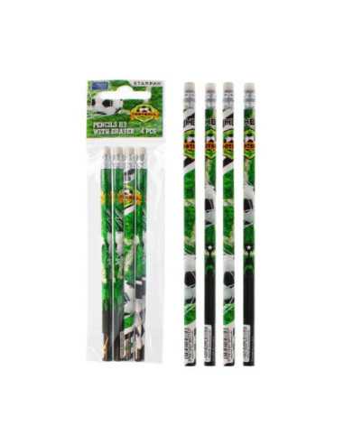 DZIELNYPACJENT.EU|OŁÓWKI "FOOTBALL" - 4 szt.|5907604695258