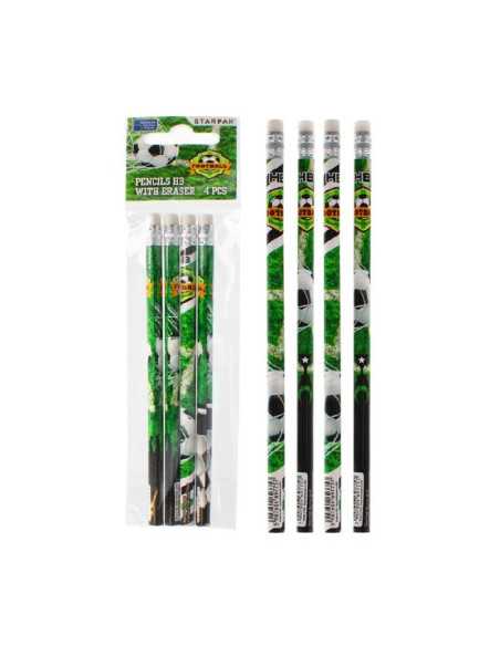 DZIELNYPACJENT.EU|OŁÓWKI "FOOTBALL" - 4 szt.|5907604695258