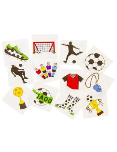 DZIELNYPACJENT.EU|TATUAŻ WODNY "PIŁKA NOŻNA -MIX" - 12 szt.|5413247084866