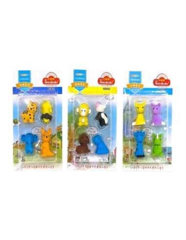 DZIELNYPACJENT.EU|GUMKI SZKOLNE "ANIMALS MIX" - 4 szt.|5901271486447