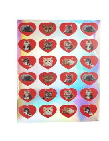 DZIELNYPACJENT.EU|NAKLEJKI "SERCE - KOTKI" (SERIA 2)|5902934243834