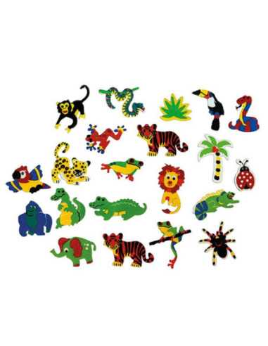 DZIELNYPACJENT.EU|NAKLEJKI PIANKOWE "ZWIERZĄTKA" - 48 szt.|5903714515875