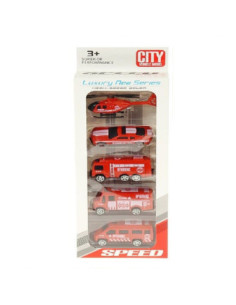 DZIELNYPACJENT.EU|POJAZDY "STRAŻ POŻARNA -2" - 5 szt.|5901271566590