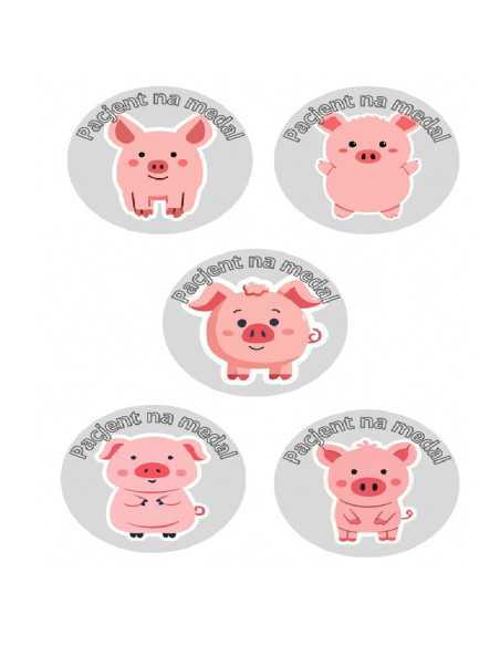 DZIELNYPACJENT.EU|NAKLEJKI DZIELNY PACJENT "SERIA - 1" - 100 szt.|