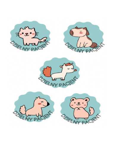 DZIELNYPACJENT.EU|NAKLEJKI DZIELNY PACJENT "SERIA - 3" - 100 szt.|