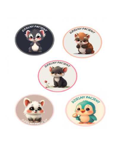 DZIELNYPACJENT.EU|NAKLEJKI DZIELNY PACJENT "SERIA - 16" - 100 szt.|