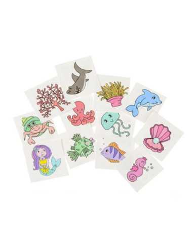 DZIELNYPACJENT.EU|TATUAŻ WODNY " ZWIERZĄTKA - MORSKIE"- 12 szt.|5413247084828
