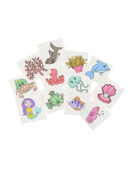 DZIELNYPACJENT.EU|TATUAŻ WODNY " ZWIERZĄTKA - MORSKIE"- 12 szt.|5413247084828