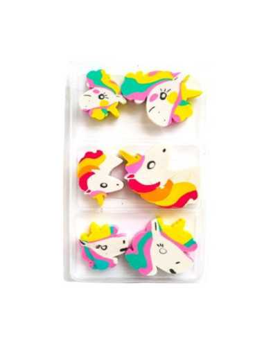 DZIELNYPACJENT.EU|GUMKI SZKOLNE "JEDNOROŻEC - 1" - 6 szt.|5901271500464