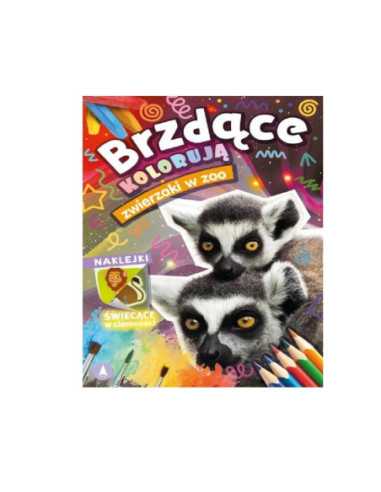 DZIELNYPACJENT.EU|KOLOROWANKA Z NAKLEJKAMI "Brzdące kolorują zwierzaki w ZOO" (naklejki świecące w ciemności)|9788382078275