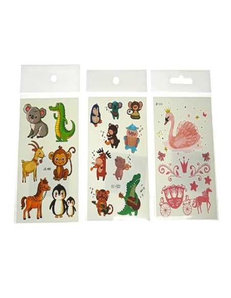 DZIELNYPACJENT.EU|TATUAŻ WODNY "ZWIERZĄTKA - MIX " (ARKUSZ)|5901271574168