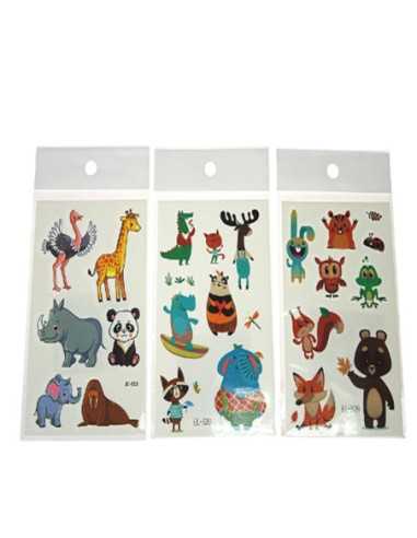 DZIELNYPACJENT.EU|TATUAŻ WODNY "ZWIERZĄTKA - MIX " (ARKUSZ)|5901271574168