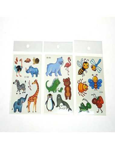 DZIELNYPACJENT.EU|TATUAŻ WODNY "ZWIERZĄTKA - MIX " (ARKUSZ)|5901271574168