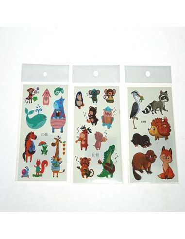 DZIELNYPACJENT.EU|TATUAŻ WODNY "ZWIERZĄTKA - MIX " (ARKUSZ)|5901271574168