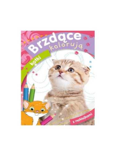 DZIELNYPACJENT.EU|KOLOROWANKA Z NAKLEJKAMI Brzdące kolorują kotki""|9788379158652
